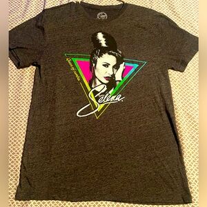 NWOT Official Selena Merchandise Medium T Shirt Queen Of Cumbia Gray/Neon Rare